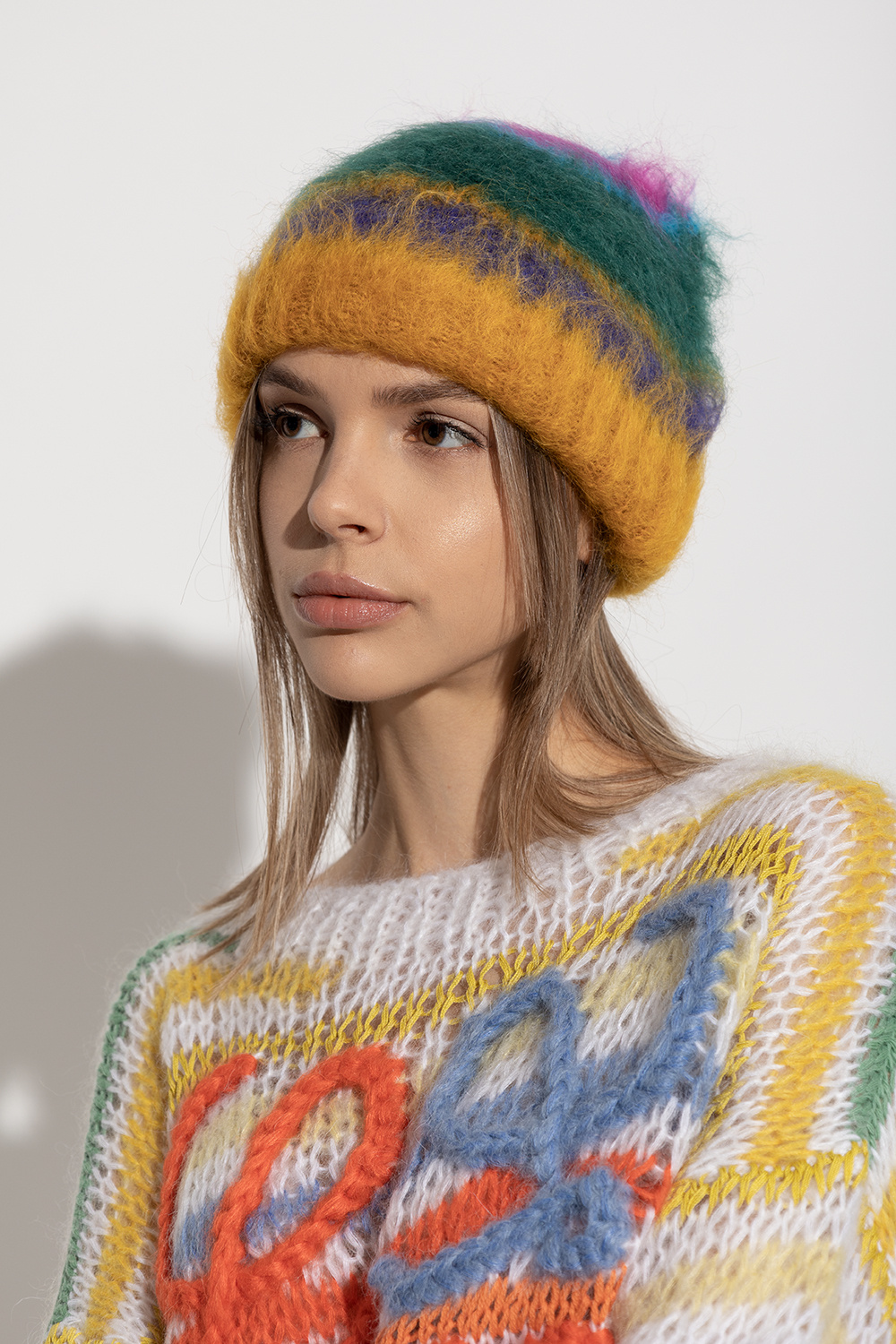 Women's Accessories | IetpShops | Marni Mohair beanie | Marni logo